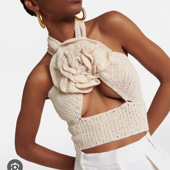 magda butrym crochet wrap halter top - Picture 6 of 8